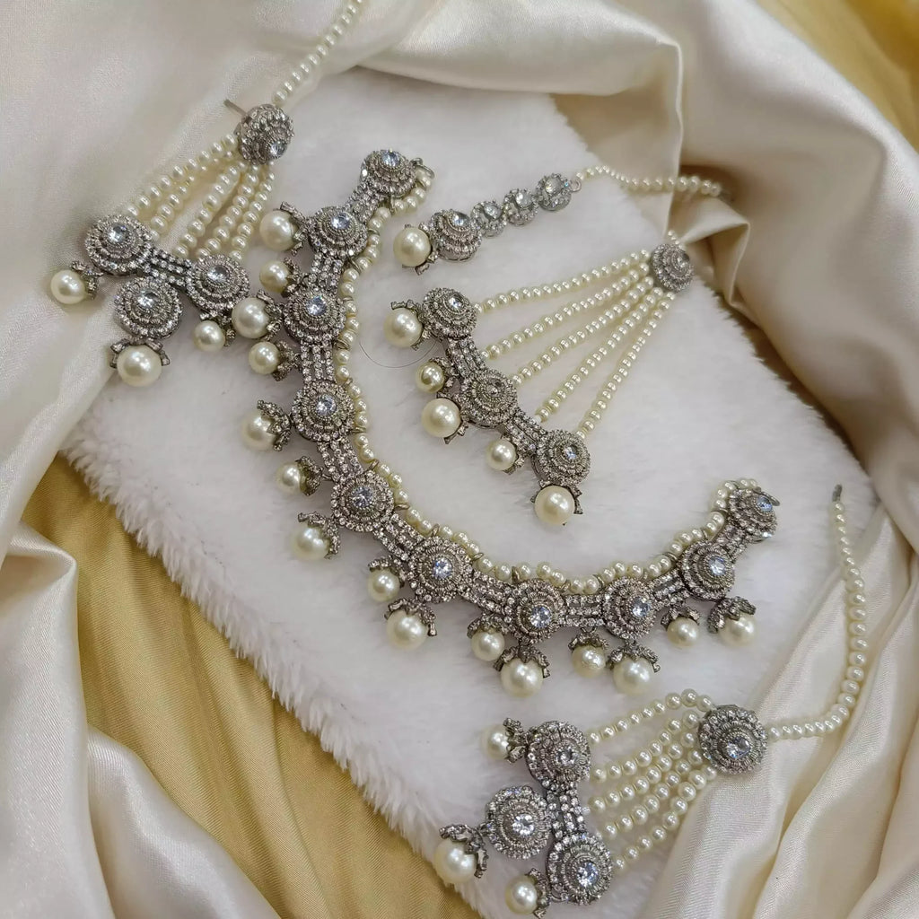 Zircon bridal jhumar set