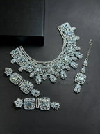 Zircon AD necklace set with teeka