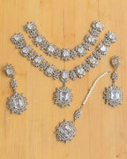 Double Zircon necklace set