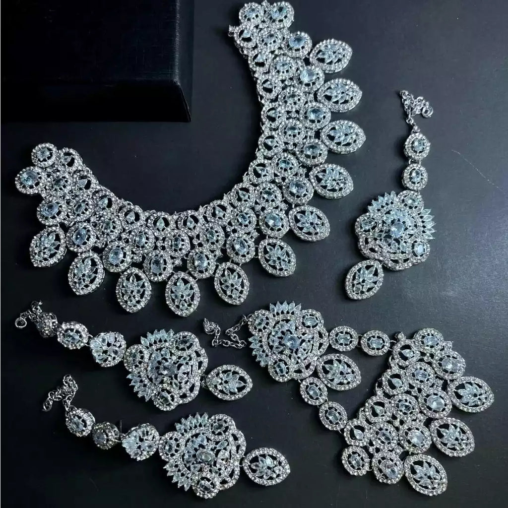 Zircon bridal set with jhumar