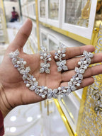Zircon designer necklace set
