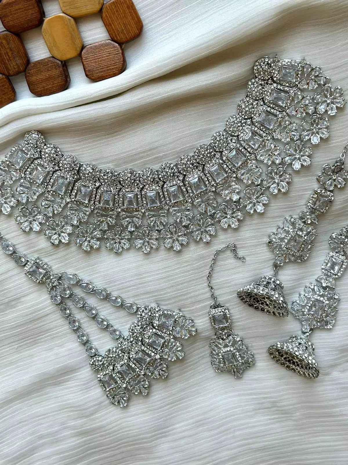 Zircon Floral Bridal set
