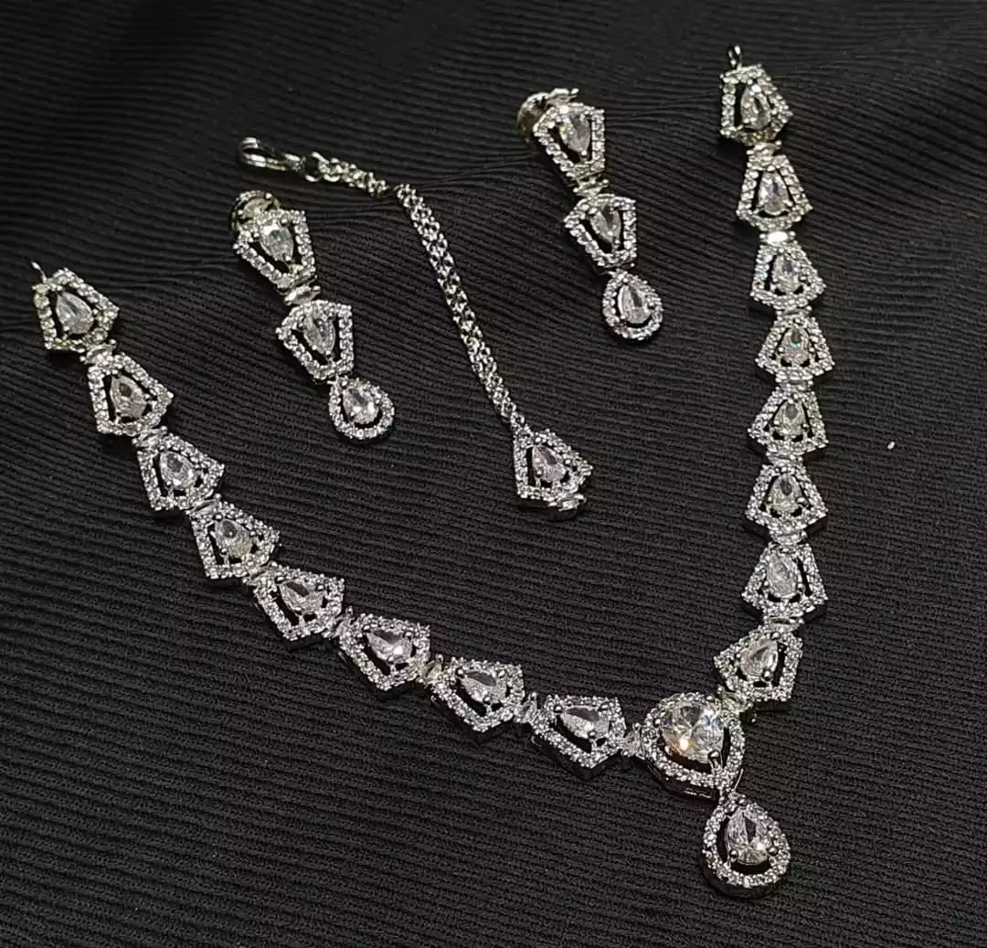 Micro zircon necklace set Main image