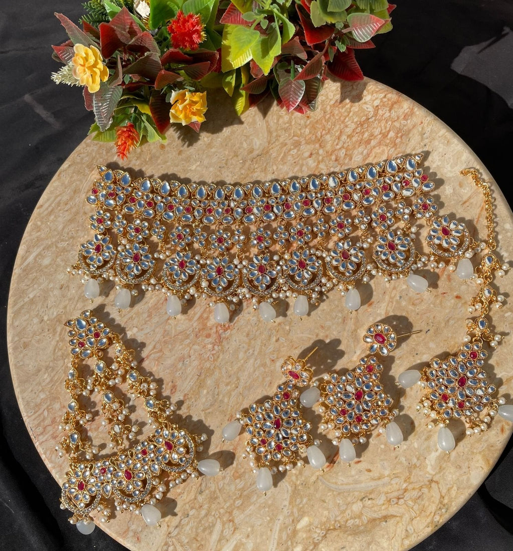 Indian kundan set with jhumar