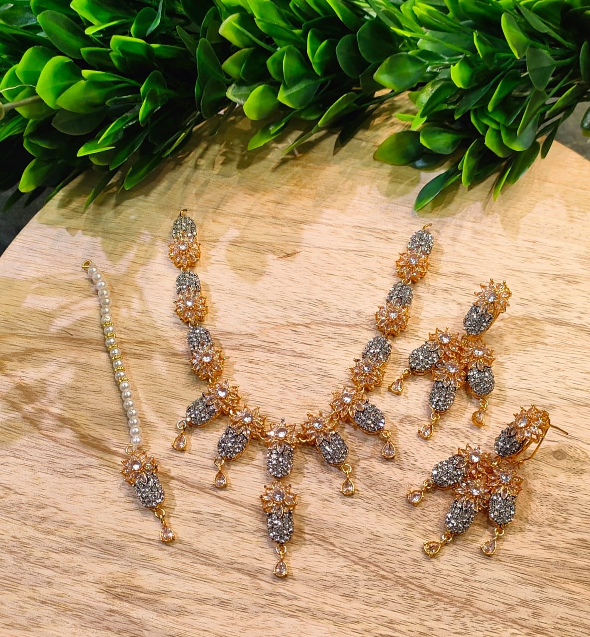 High quality zircon necklace set