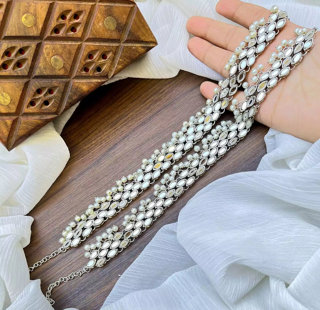 Kundan anklet pair-004