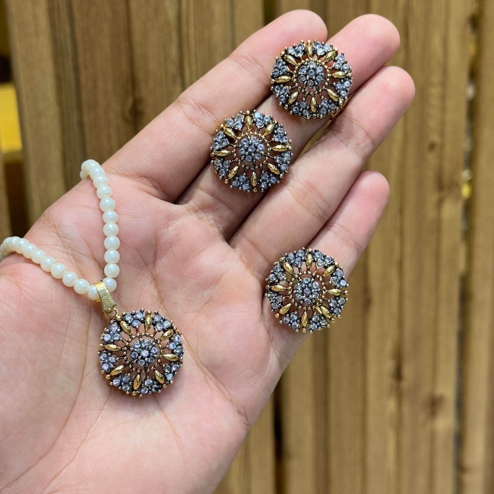 Gold plated locket set