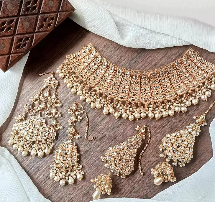 Full Kundan bridal jhumar set