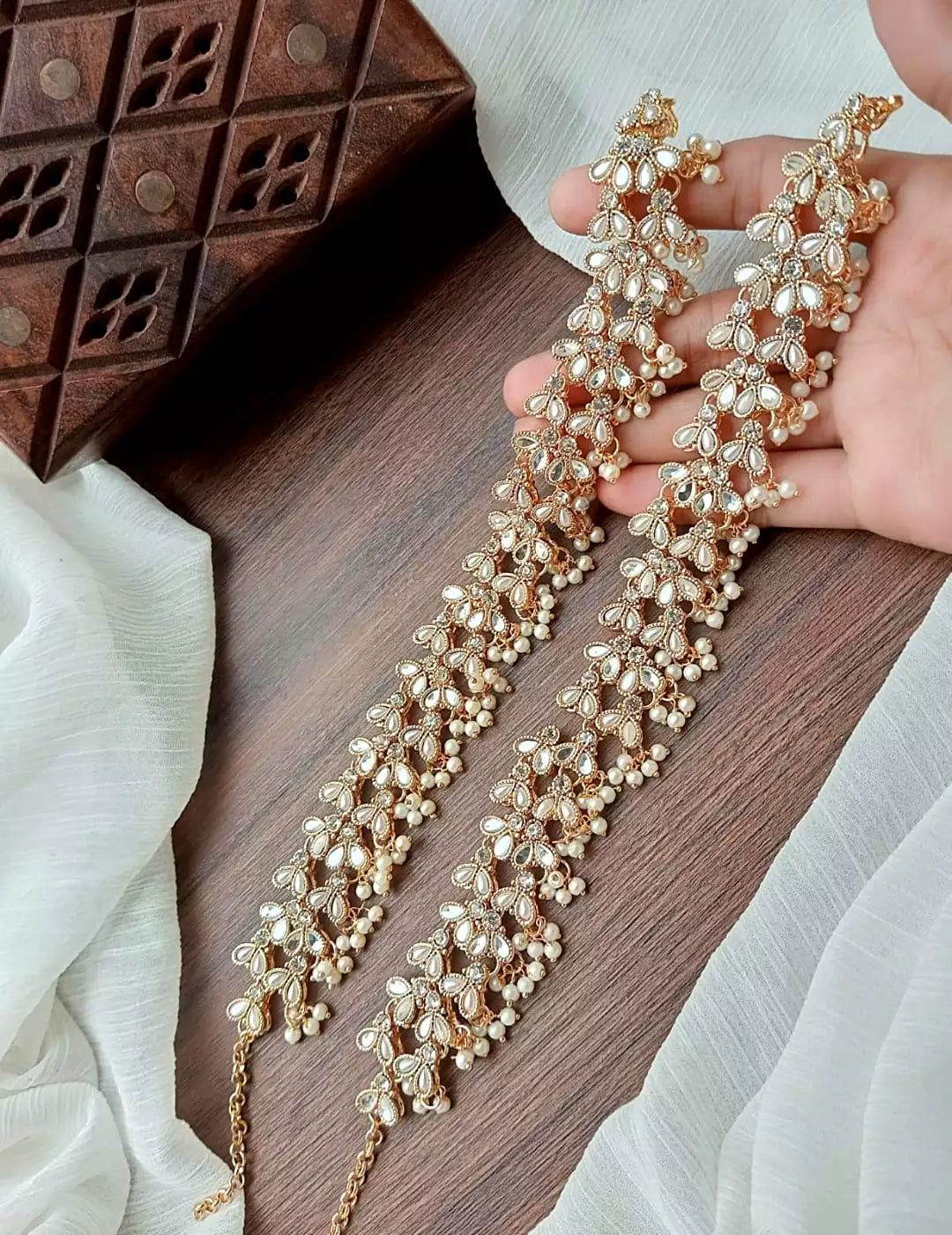 Kundan heavy anklets-004 Main image