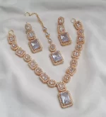 Zircon AD necklace set with teeka - Image 3