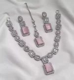 Zircon AD necklace set with teeka