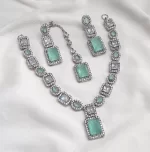 Zircon AD necklace set with teeka - Image 8