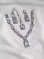 Zircon AD necklace set with teeka - Image 11