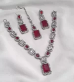 Zircon AD necklace set with teeka - Image 14
