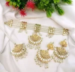 Pearl kundan choker set