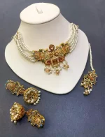 Noratan Jhumki choker set - Image 2