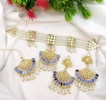 Pearl kundan choker set - Image 7
