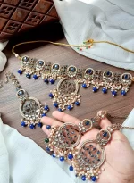 Designer leafy choker teeka set - Image 11