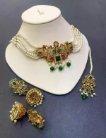 Noratan Jhumki choker set