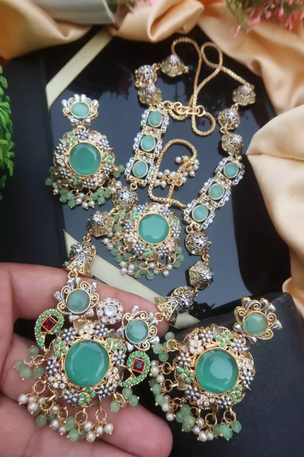 mint-14-3.webp Egyptian maala teeka set - Image 6