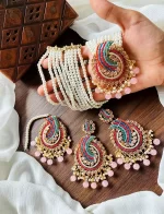 Noratan maala set with big teeka - Image 4