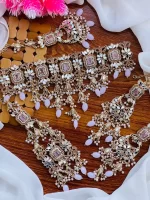 Kundan bridal set with jhumar - Image 6