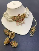 Noratan Jhumki choker set - Image 4