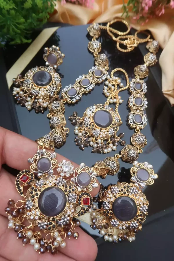 silver-ziroc-1.webp Egyptian maala teeka set - Image 4