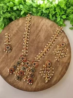 Navratan maala set with teeka - Image 2