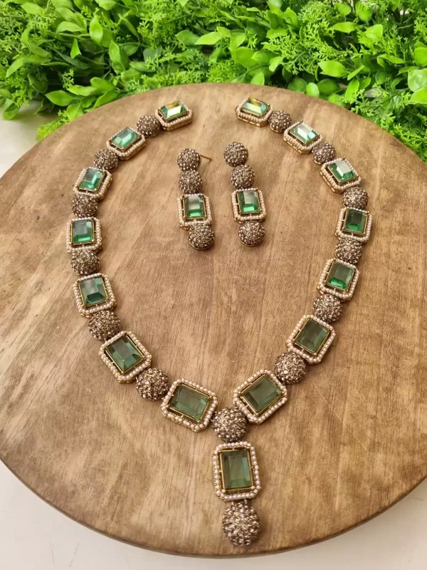 mint Jarao long maala set - Image 5