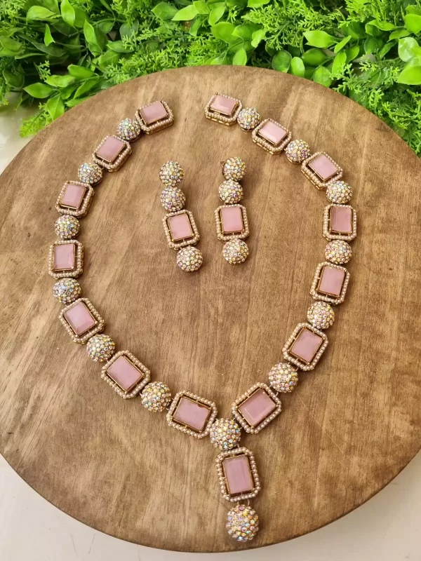 pink Jarao long maala set - Image 7