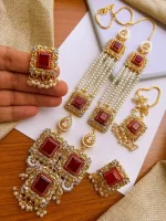 Egyptian maala set with teeka - Image 4