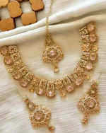 Zircon necklace set with teeka - Image 6