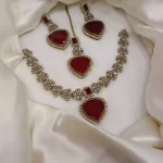 Zircon necklace set with teeka - Image 5