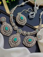 Elegant necklace set with teeka - Image 7