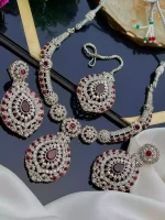 Elegant necklace set with teeka - Image 8