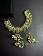 Zircon necklace set with teeka - Image 9
