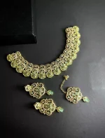 Zircon necklace set with teeka - Image 8