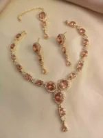 Zircon necklace set with teeka - Image 5