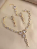 Zircon necklace set with teeka - Image 4