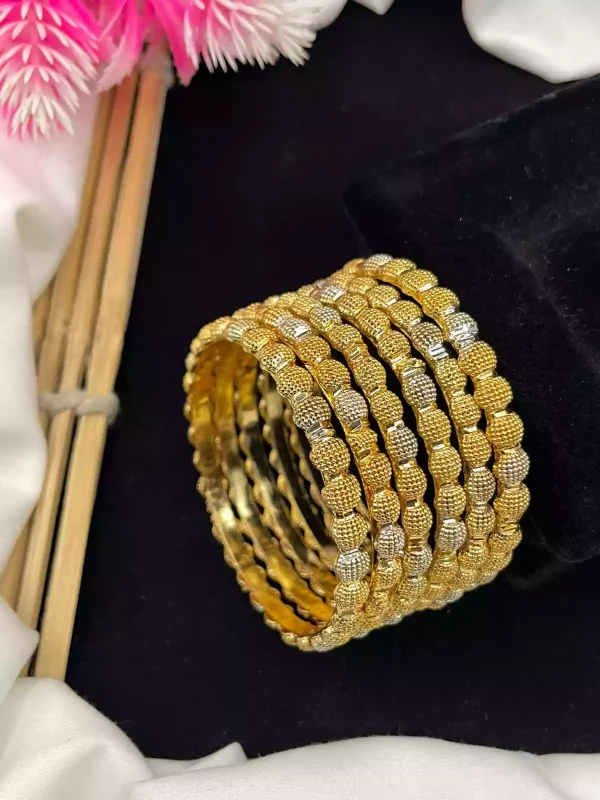 IMG-20250717-WA0016 Gold plated 6pcs bangles set - Image 1