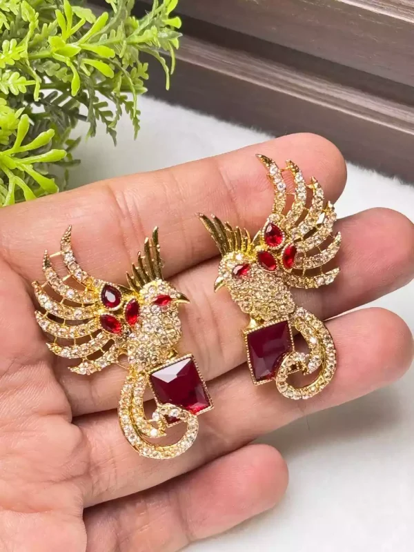 IMG-20250817-WA0046 Designer bird zircon studs - Image 1