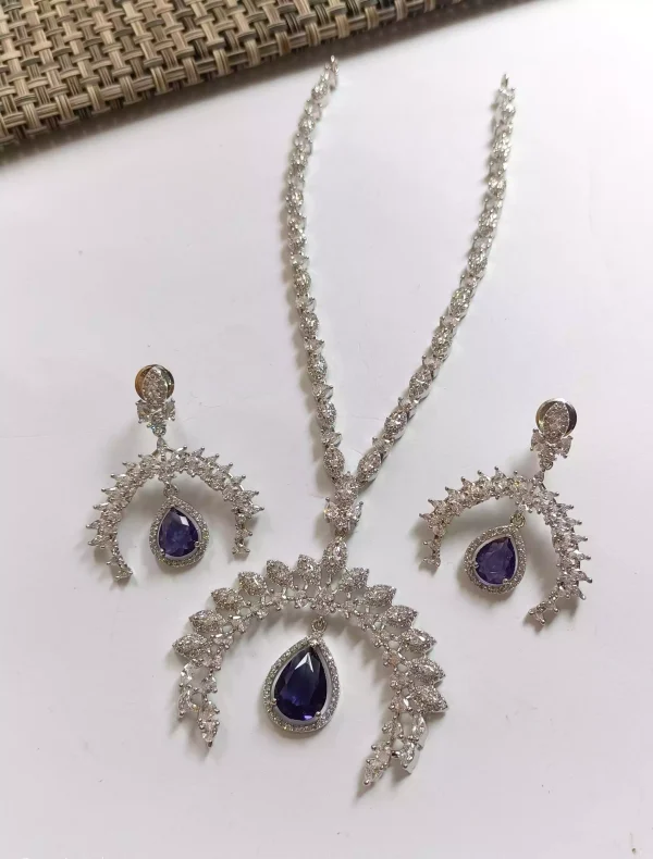 WhatsApp Image 2025-08-15 at 21.34.15_66ca1f4d American  diamond necklace set - Image 4