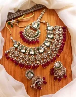 Kundan bridal set with teeka