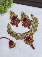 MOP necklace set with teeka - Image 6