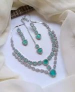 American diamond double layer bridal set - Image 5