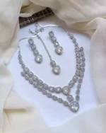 American diamond double layer bridal set