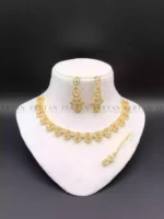 AD zircon necklace set with teeka - Image 8