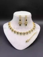 AD zircon necklace set with teeka - Image 2