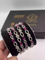 American diamond 4pcs bangle set - Image 4